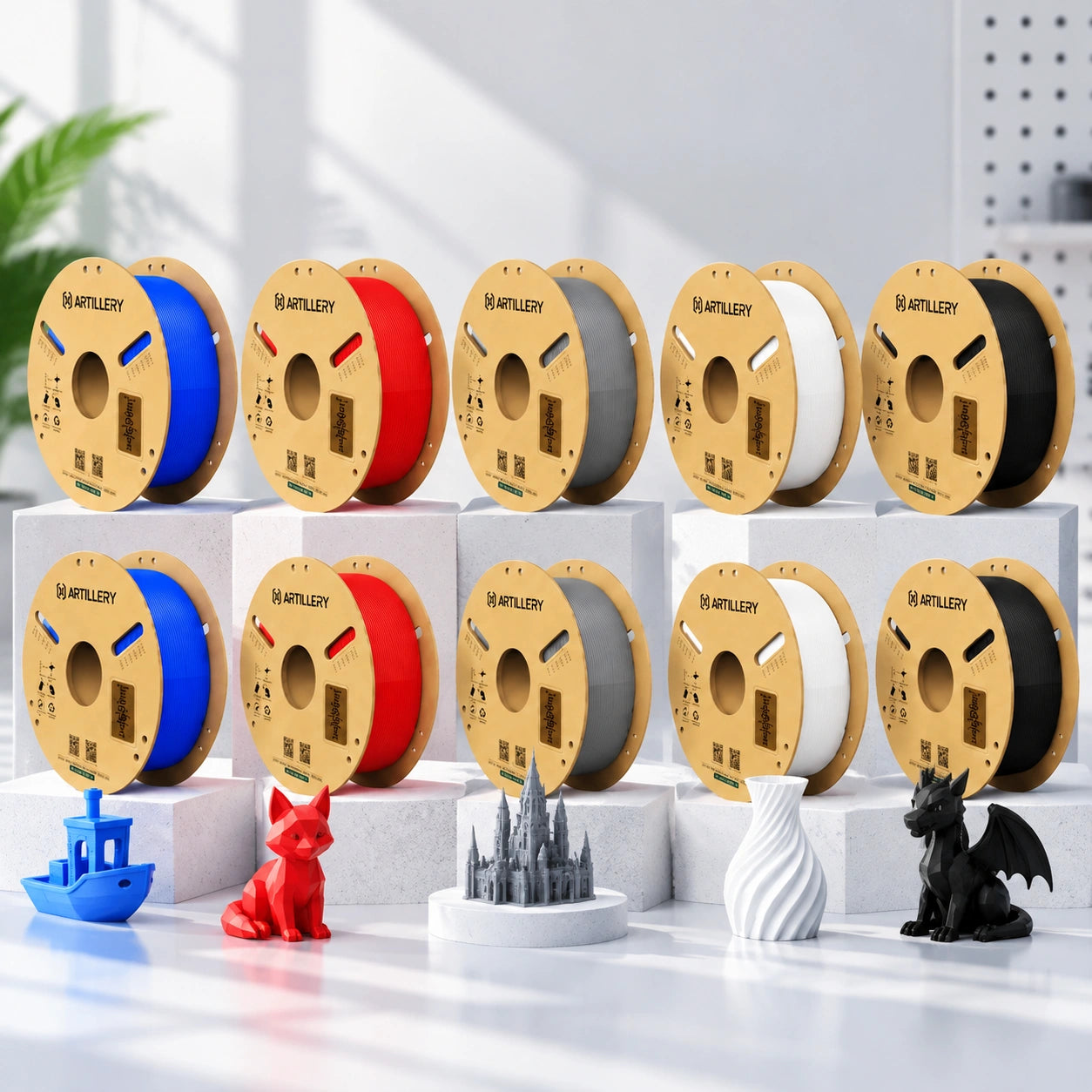 PLA 5-Color Bundle - Cardboard 10KG